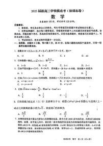 四川省2025届高三上学期9月摸底大联考（新课标卷) 数学试题（含解析）