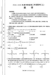 河南省2024-2025学年高三年级联考（三）（金太阳河南10月联考）数学试卷（附参考答案）