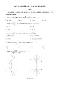 数学丨湖南省郴州市2025届高三10月第一次教学质量监测（郴州一模）数学试卷及答案