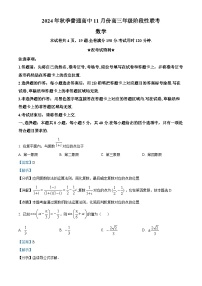 湖北省部分高中2024-2025学年高三上学期11月期中联考数学试卷（Word版附解析）