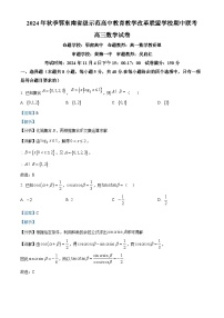 湖北省鄂东南省级示范高中教育教学改革联盟学校2024-2025学年高三上学期期中联考数学试卷（Word版附解析）