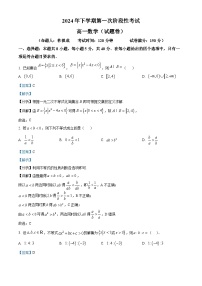 湖南省常德市临澧县第一中学2024-2025学年高一上学期第一次阶段性考试数学试卷（Word版附解析）