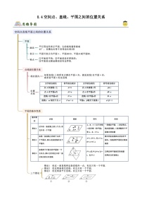 高中数学人教A版 (2019)必修 第二册8.4 空间点、直线、平面之间的位置关系优秀同步测试题