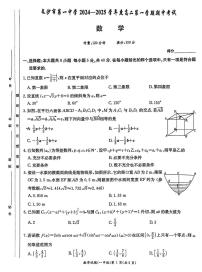 湖南省长沙市第一中学2024-2025学年高二上学期期中考试数学试卷