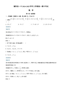湖南省衡阳市衡阳县第一中学2024-2025学年高一上学期11月期中考试数学试卷（Word版附解析）