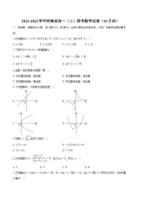 2024-2025学年河南省高一（上）联考数学试卷（10月份）（含答案）