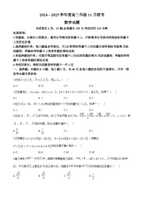 广东省部分学校2024-2025学年高二上学期11月期中联考数学试题