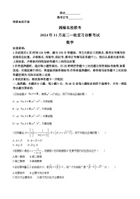 河南省安阳市林州市湘豫名校联考2024-2025学年高三上学期11月一轮诊断考试数学试卷（Word版附解析）