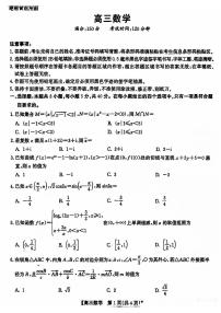 安徽省顶尖名校教育2025届高三上学期11月联考数学试题