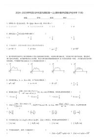 2024～2025学年四川泸州龙马潭区高一(上)期中数学试卷(泸化中学 11月)[原题+解析]