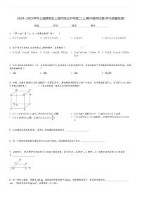 2024～2025学年上海静安区上海市民立中学高二(上)期中数学试卷(学习质量检测)[原题+解析]