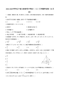 2024-2025学年辽宁省大连育明中学高二（上）月考数学试卷（10月份）（含答案）