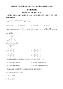 安徽师范大学附属中学2024-2025学年高二上学期期中考试数学试卷（Word版附解析）