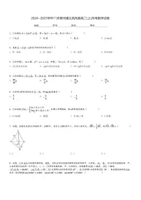 2024～2025学年11月贵州遵义凤冈县高二(上)月考数学试卷[原题+解析]