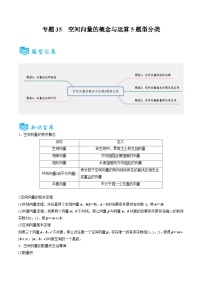 备战2025年高考数学一轮专题复习全套考点突破和专题检测专题35空间向量的概念与运算5题型分类(原卷版+解析)