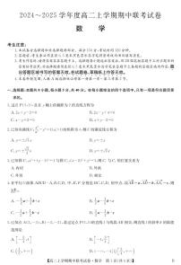河南省商丘市商师联盟2024-2025学年度高二上学期期中联考数学试题及参考答案
