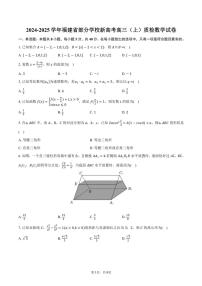 2024～2025学年福建省部分学校新高考高三(上)质检月考数学试卷(含答案)