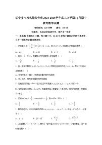 辽宁省七校名校协作体2024-2025学年高三上学期期中联考数学试卷及参考答案