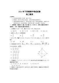 湖南省邵阳市武冈市2024-2025学年高二上学期期中考试数学试卷（Word版附答案）