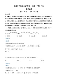 重庆市荣昌中学2024-2025学年高一上学期11月期中考试数学试卷（Word版附解析）