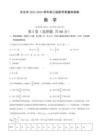 甘肃省天水市甘谷第一中学等学校2024～2025学年高三(上)期中联考数学试卷(含答案)