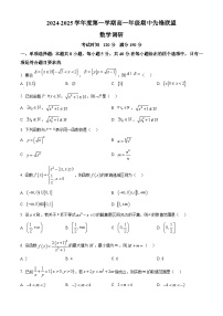 海南省先锋联盟2024-2025学年高一上学期11月期中考试数学试题（Word版附解析）