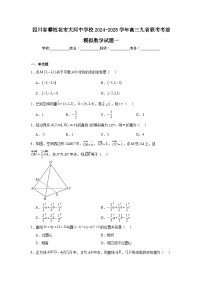四川省攀枝花市大河中学校2024-2025学年高三九省联考考前模拟数学试题一