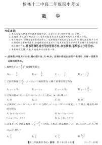 陕西省榆林市第十二中学2024-2025学年高二上学期11月期中考试数学试题