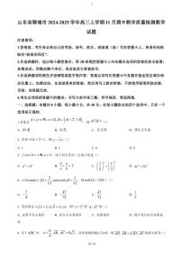 2024～2025学年山东省聊城市高三(上)期中数学试卷(含答案)