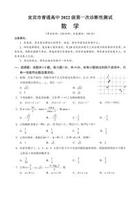 四川省宜宾市普通高中2024～2025学年高三(上)第一次诊断性考试数学试卷(含答案)