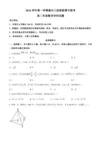 浙江省嘉兴市八校联盟2024～2025学年高二(上)期中联考数学试卷(含答案)