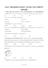 河北省“沧衡名校联盟·金太阳联考”2025届高三年级(上)期中数学试卷(含答案)