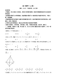 安徽省鼎尖教育2024-2025学年高二上学期11月期中考试数学试卷(A卷)(无答案)