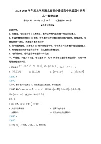湖北省部分普通高中联盟2024-2025学年高一上学期11月期中联考数学试卷（Word版附解析）