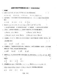 四川省德阳市成都外国语学校（德阳校区）2024-2025学年高三上学期一诊适应性考试数学试卷