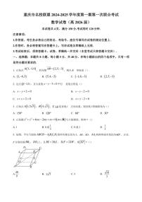 重庆市名校联盟2024～2025学年高二(上)期中数学试卷(含答案)