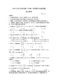 湖南省祁阳市第一中学2024-2025学年高三上学期期中考试数学试题