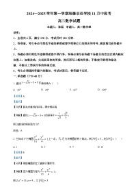 广东省东莞市海德双语学校2024-2025学年高二上学期11月中段考（期中考试）数学试题（解析版）-A4