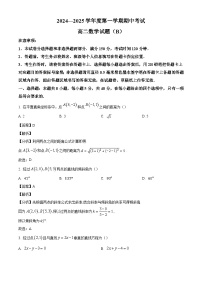 山东省菏泽市2024-2025学年高二上学期11月期中考试 数学试题（B）（含解析）