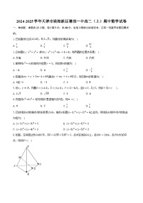 2024-2025学年天津市滨海新区塘沽一中高二（上）期中数学试卷（含答案）