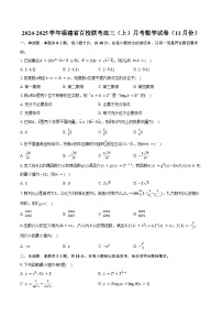 2024-2025学年福建省百校联考高三（上）月考数学试卷（11月份）（含答案）