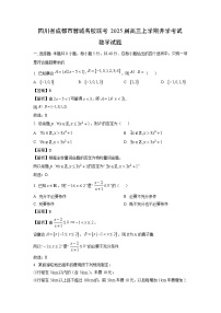 2025届四川省成都市蓉城名校联考高三(上)开学考试数学试卷(解析版)