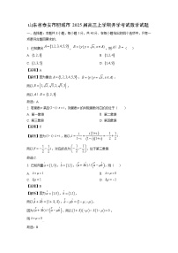 2025届山东省泰安市肥城市高三(上)开学考试数学试卷(解析版)