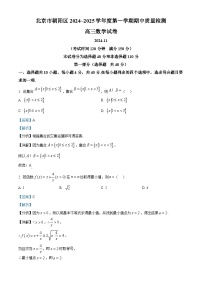 北京市朝阳区2024-2025学年高三(上)期中检测数学试卷(解析版)