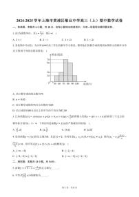 2024～2025学年上海市黄浦区敬业中学高三(上)期中数学试卷(含答案)