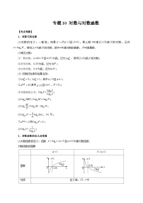 专题10 对数与对数函数 -2025年新高考艺术生数学突破讲义