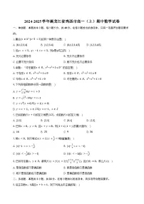 2024-2025学年黑龙江省鸡西市高一（上）期中数学试卷（含答案）