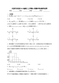 天津市河北区2025届高三上学期11月期中考试数学试卷(含答案)