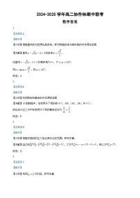 四川省眉山市仁寿县协作体2024-2025学年高二上学期11月期中联考数学试题