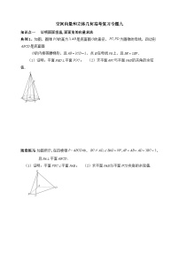 2025年高考数学一轮专题复习--空间向量和立体几何专题9（含解析）-练习